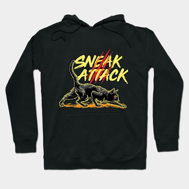 SNEAK ATTACK CAT Hoodie by King Arthur's Closet